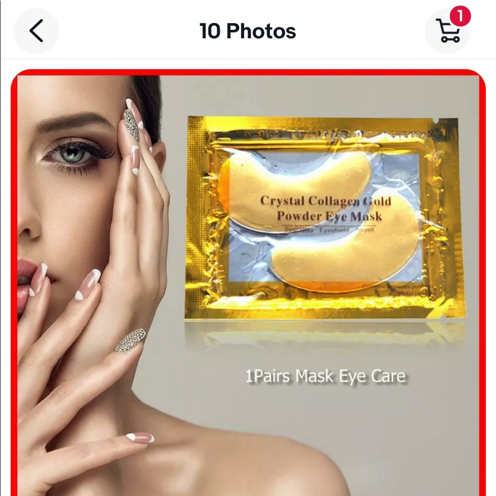 Crystal collagen gold powder eye mask